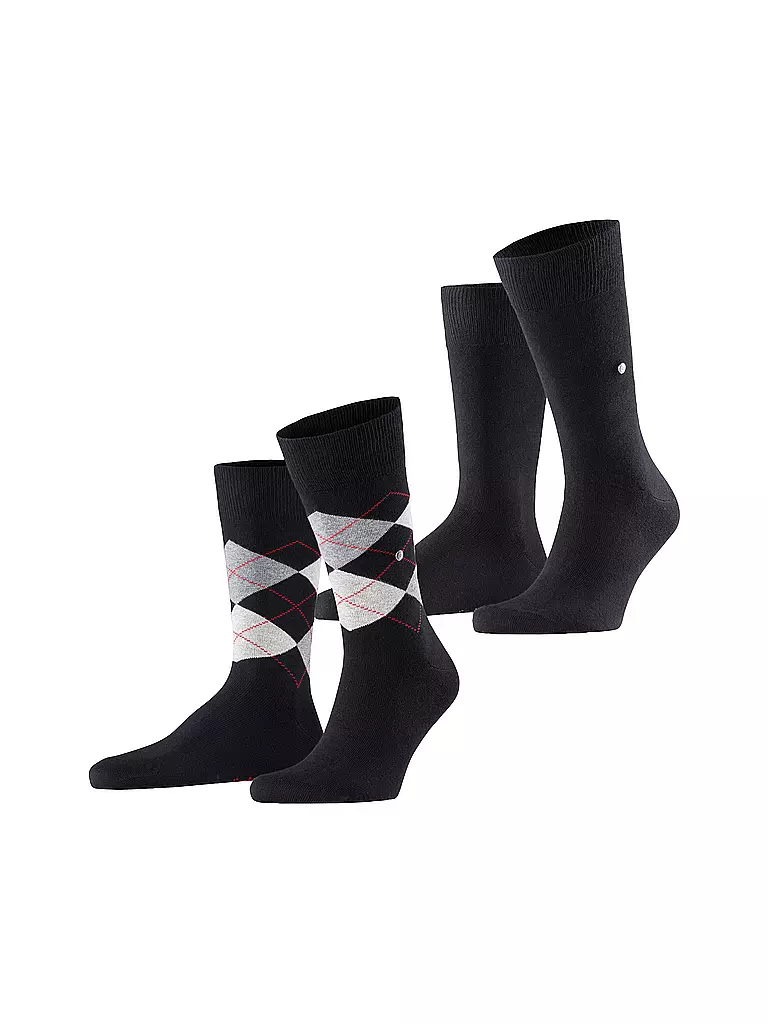 BURLINGTON | Chaussettes Homme EVERYDAY, lot de 2, 40-46 noir | schwarz