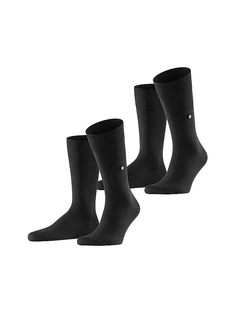 BURLINGTON | Chaussettes homme EVERYDAY, lot de 2, 40-46 noir | schwarz