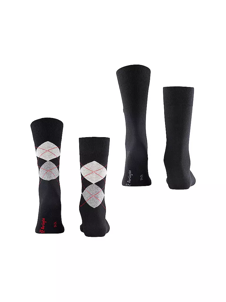 BURLINGTON | Chaussettes Homme EVERYDAY, lot de 2, 40-46 noir | 