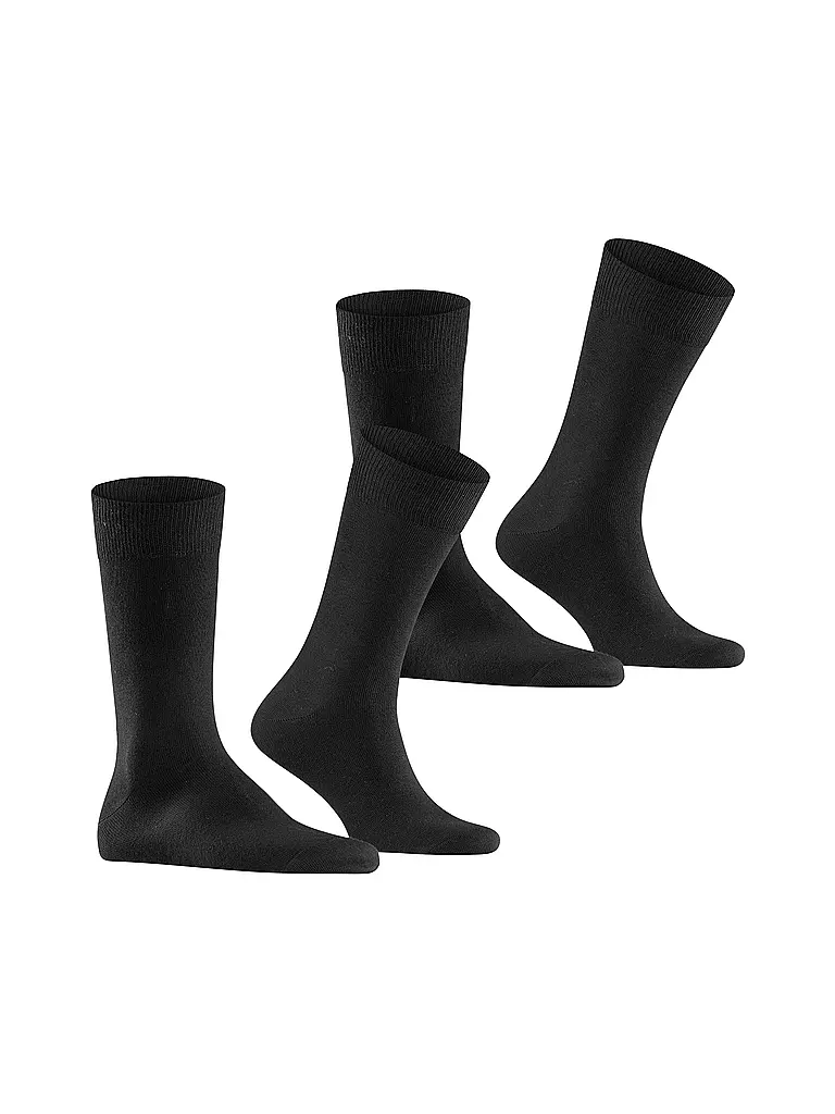 BURLINGTON | Chaussettes homme EVERYDAY, lot de 2, 40-46 noir | 