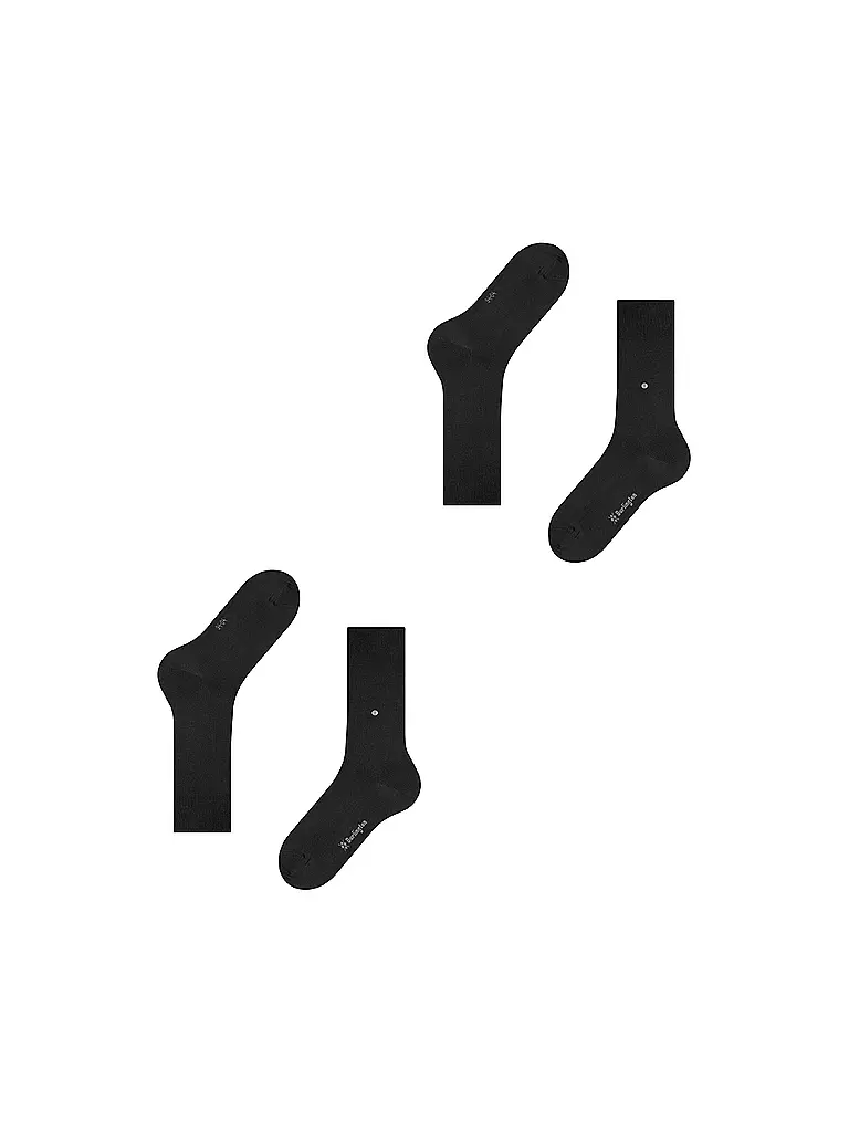 BURLINGTON | Chaussettes homme EVERYDAY, lot de 2, 40-46 noir | 