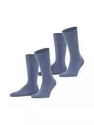 BURLINGTON | Chaussettes homme EVERYDAY, lot de 2 paires, 40-46, denim clair | Bleu