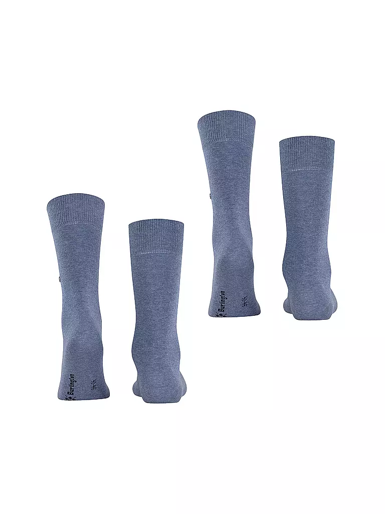 BURLINGTON | Chaussettes homme EVERYDAY, lot de 2 paires, 40-46, denim clair | 