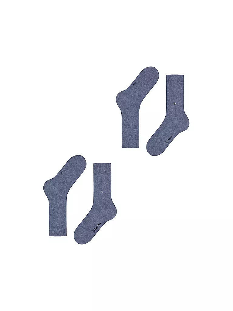 BURLINGTON | Chaussettes homme EVERYDAY, lot de 2 paires, 40-46, denim clair | 