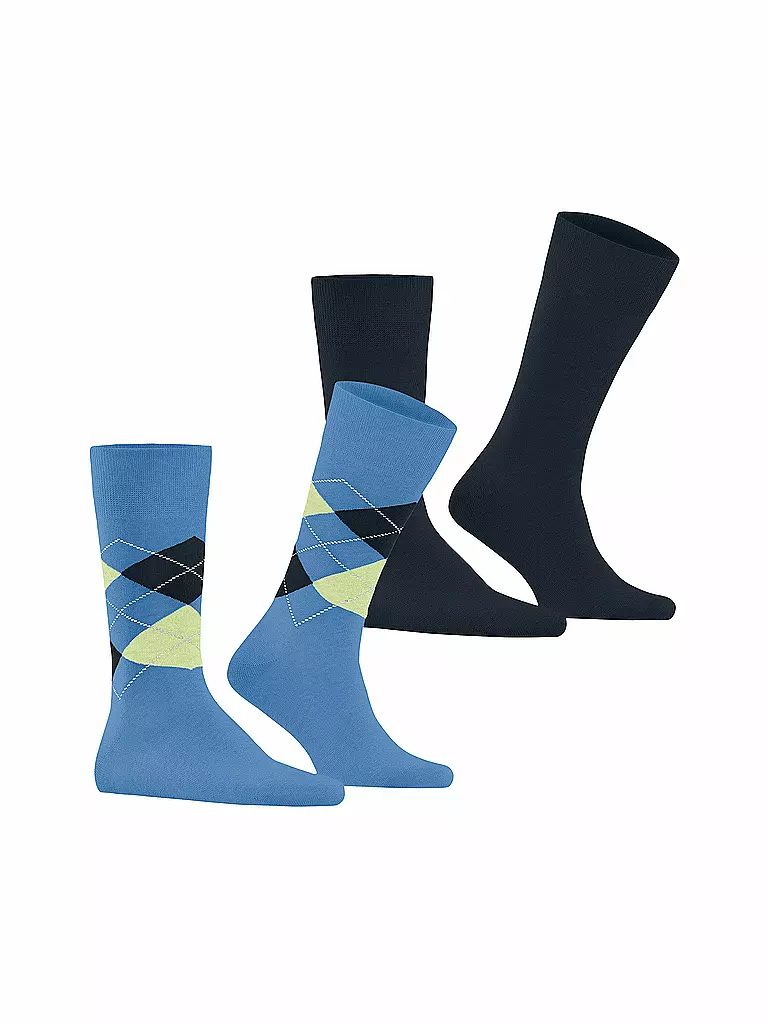 BURLINGTON | Chaussettes homme EVERYDAY, lot de 2 paires, 40-46 marina | blau