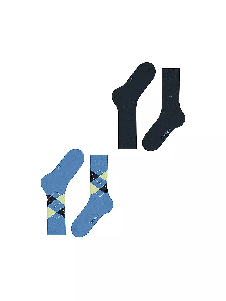 BURLINGTON | Chaussettes homme EVERYDAY, lot de 2 paires, 40-46 marina | blau
