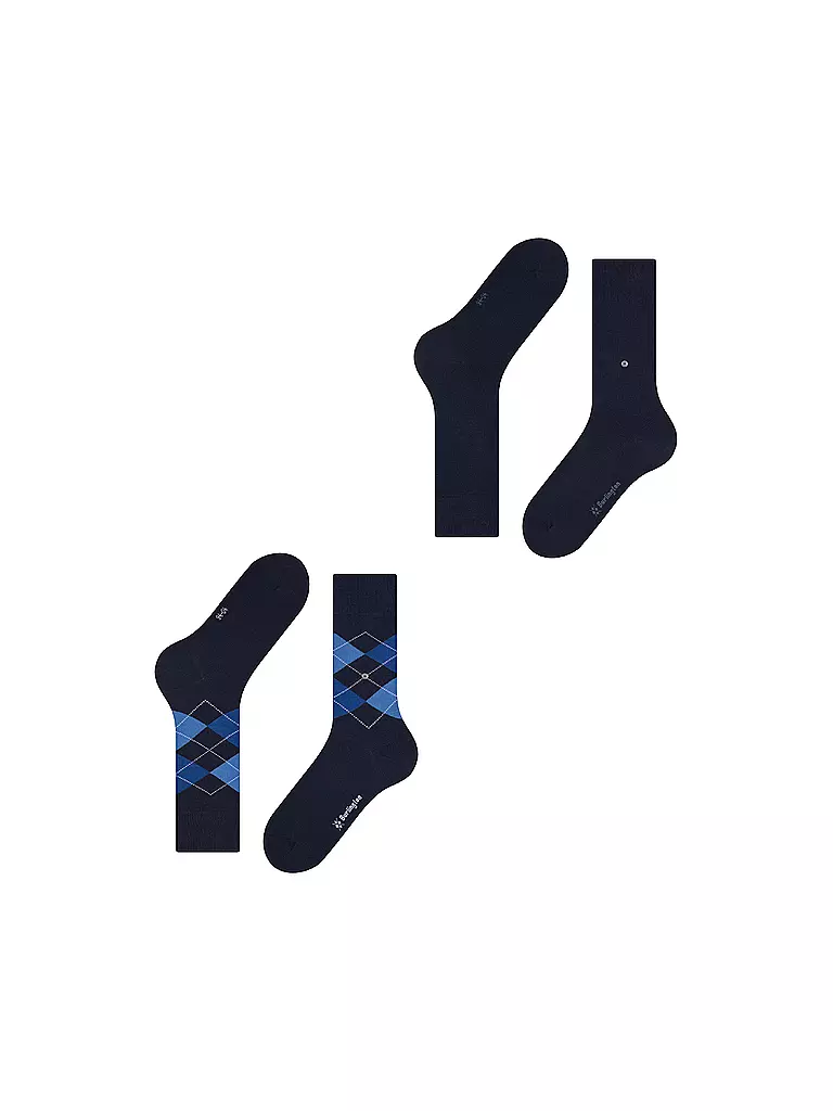 BURLINGTON | Chaussettes homme EVERYDAY, lot de 2 paires, 40-46 marine | blau