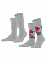 BURLINGTON | Chaussettes homme EVERYDAY, lot de 2, tailles 40-46, anthracite chiné. | Gris clair