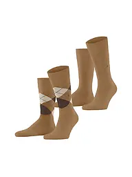 BURLINGTON | Chaussettes homme EVERYDAY, lot de 2, tailles 40-46, anthracite chiné. | Camel