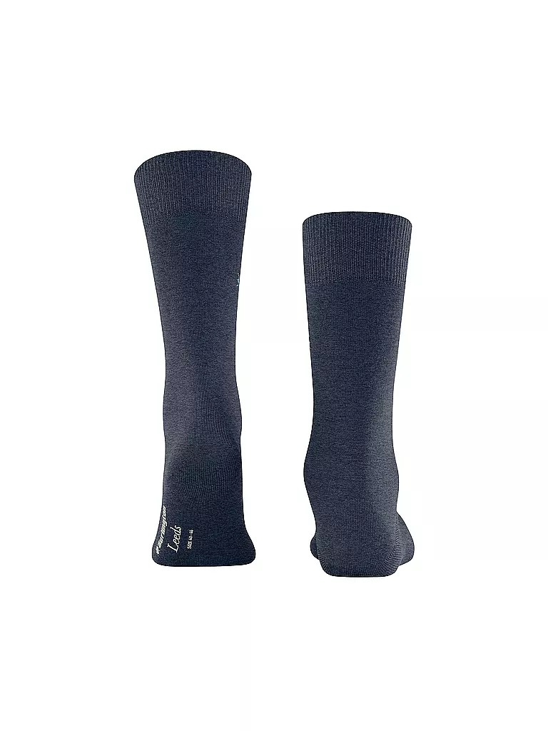BURLINGTON | Chaussettes homme LEEDS 40-46 bleu foncé chiné | 