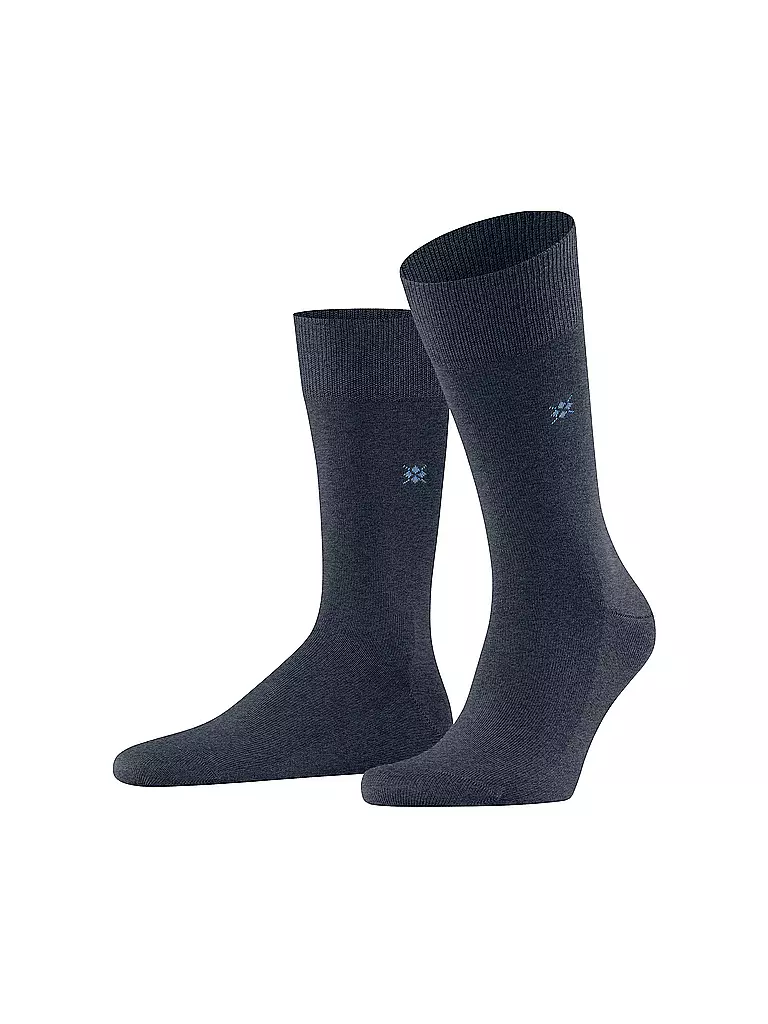 BURLINGTON | Chaussettes homme LEEDS 40-46 bleu foncé chiné | 