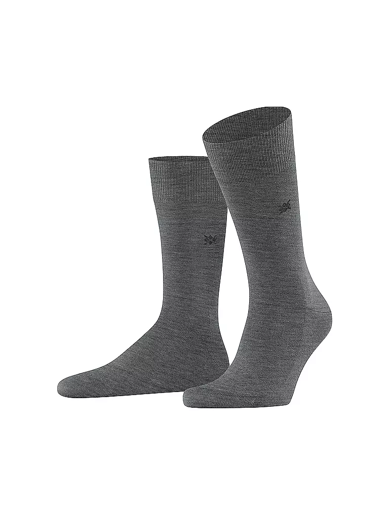 BURLINGTON | Chaussettes homme LEEDS 40-46 gris foncé | grau