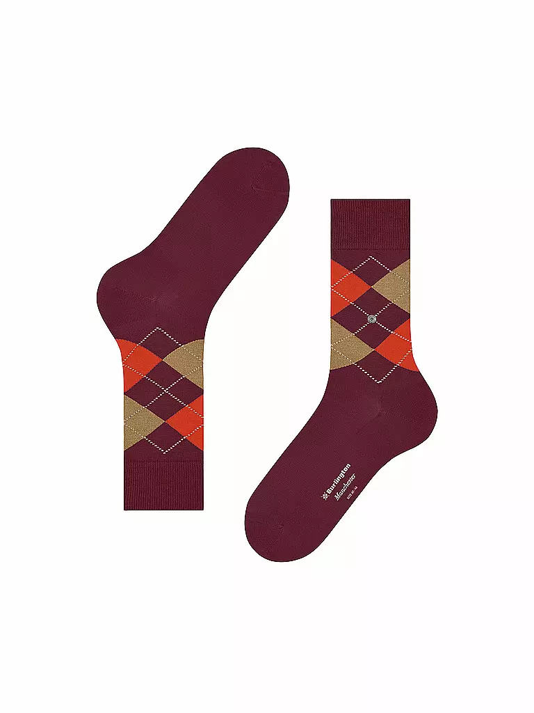 BURLINGTON | Chaussettes homme MANCHESTER bordeaux | 