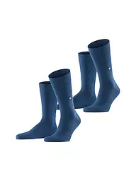 BURLINGTON | Chaussettes homme EVERYDAY, lot de 2 paires, 40-46, denim clair | Bleu