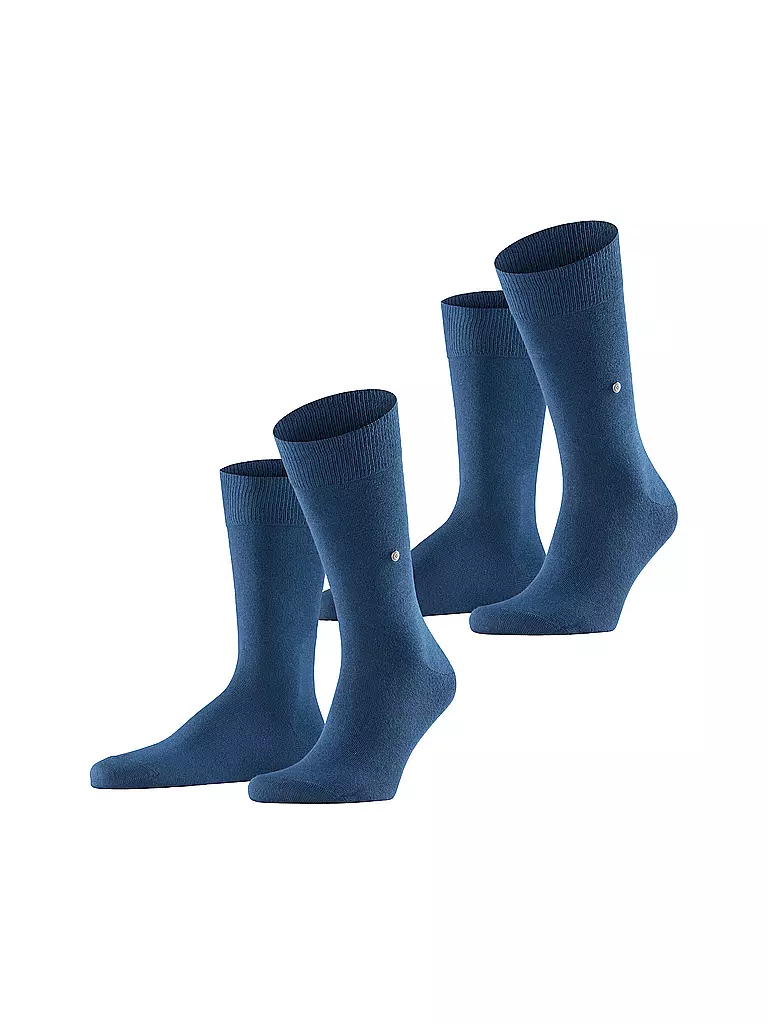 BURLINGTON | Chaussettes pour homme EVERYDAY, lot de 2, 40-46, bleu marine foncé | blau