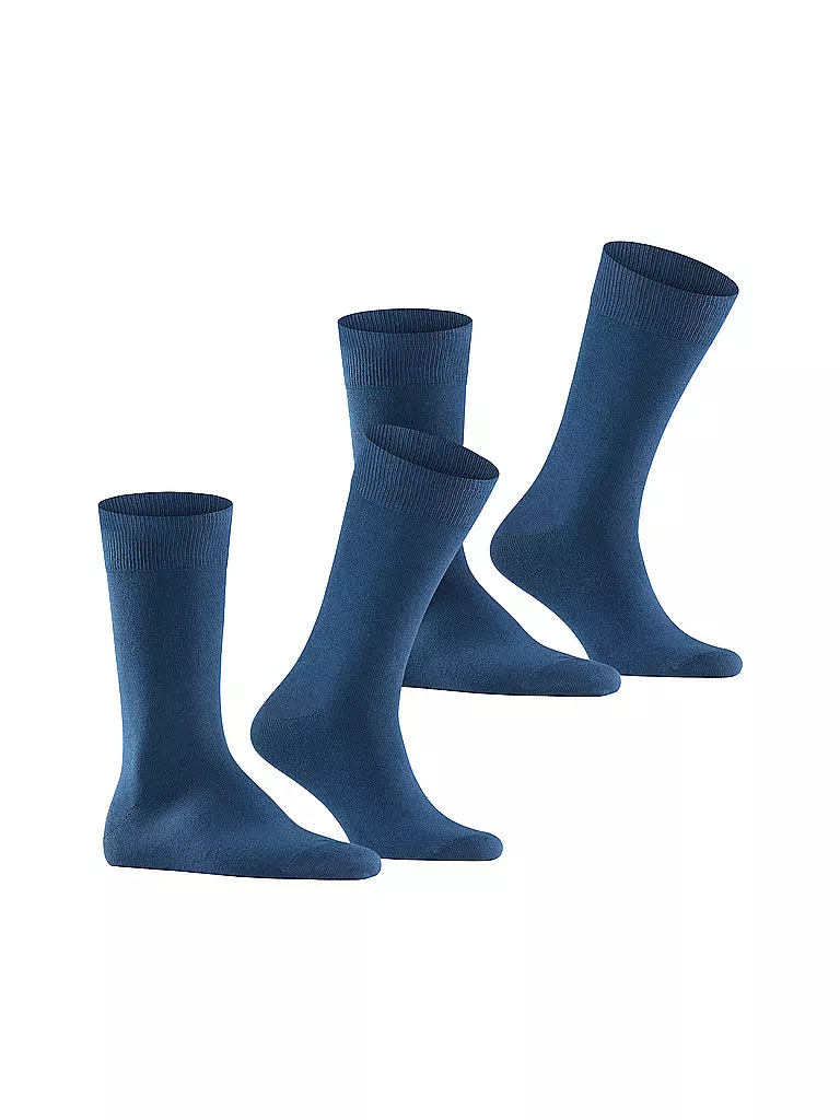 BURLINGTON | Chaussettes pour homme EVERYDAY, lot de 2, 40-46, bleu marine foncé | 