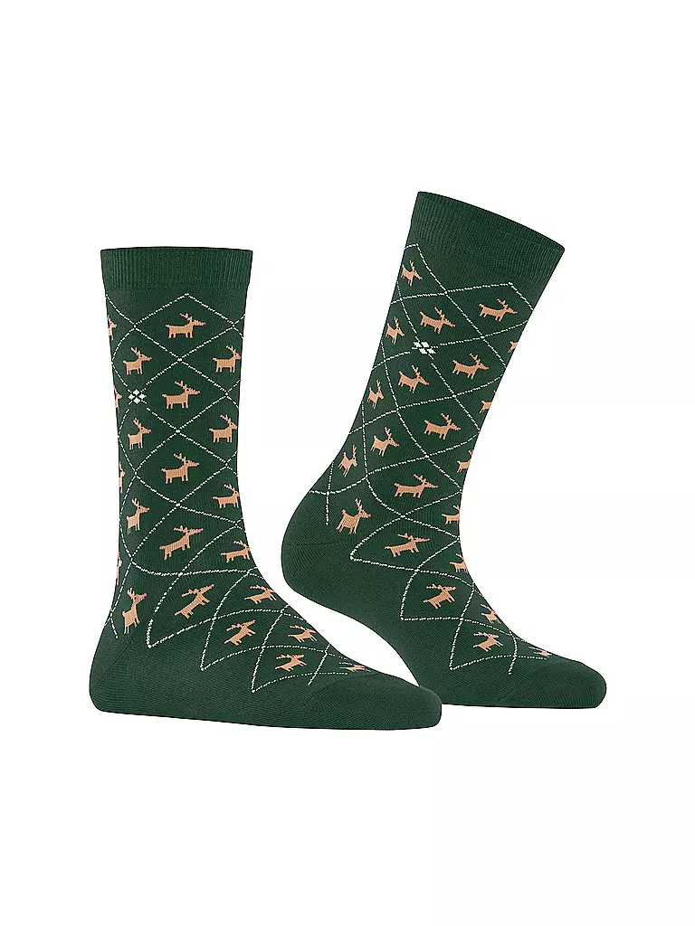 BURLINGTON | Chaussettes REINDEER 36-41 eucalyptus | Vert