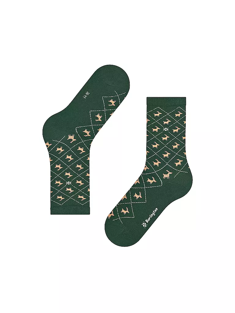 BURLINGTON | Chaussettes REINDEER 36-41 eucalyptus | Vert