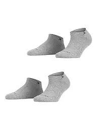 BURLINGTON | Chaussettes sneaker femme lot de 2 EVERYDAY 36-41 light jeans | Gris clair