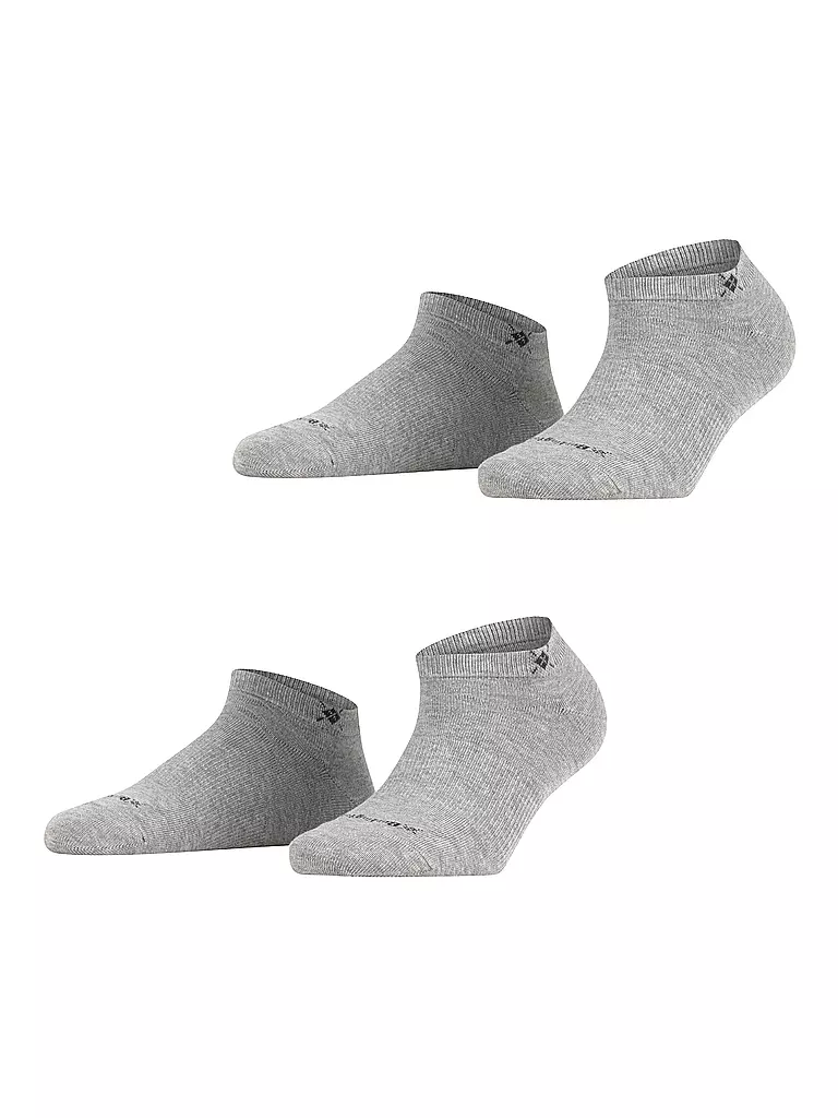 BURLINGTON | Chaussettes sneaker femme lot de 2 EVERYDAY 36-41 gris clair | hellgrau