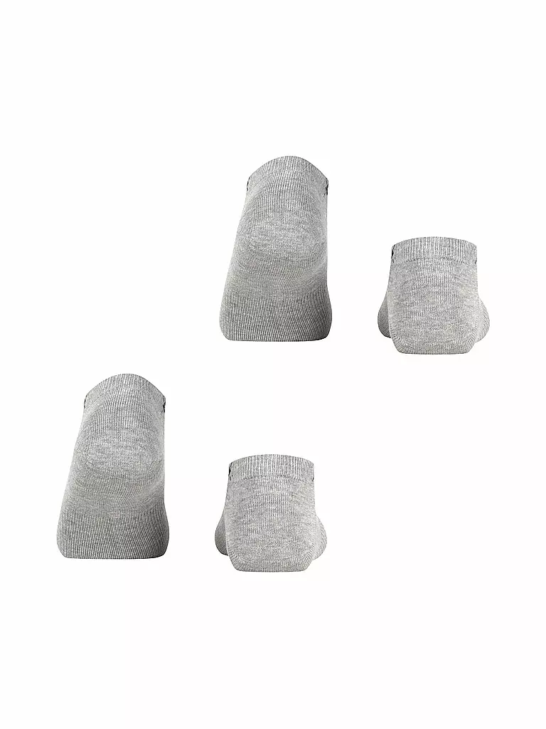 BURLINGTON | Chaussettes sneaker femme lot de 2 EVERYDAY 36-41 gris clair | 