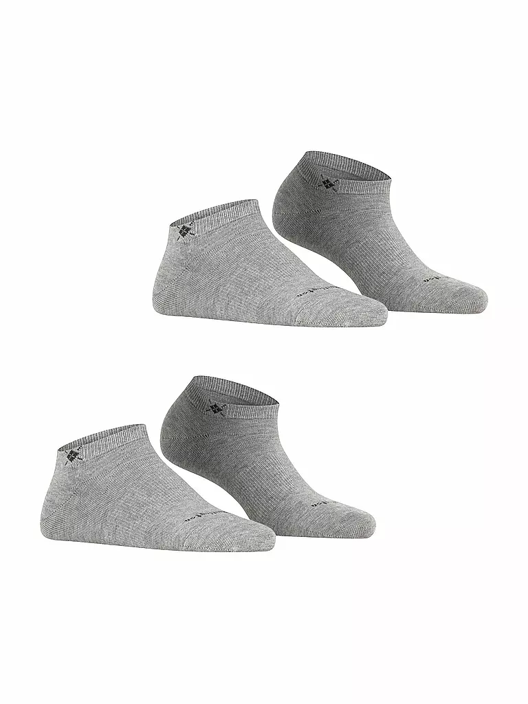 BURLINGTON | Chaussettes sneaker femme lot de 2 EVERYDAY 36-41 gris clair | 