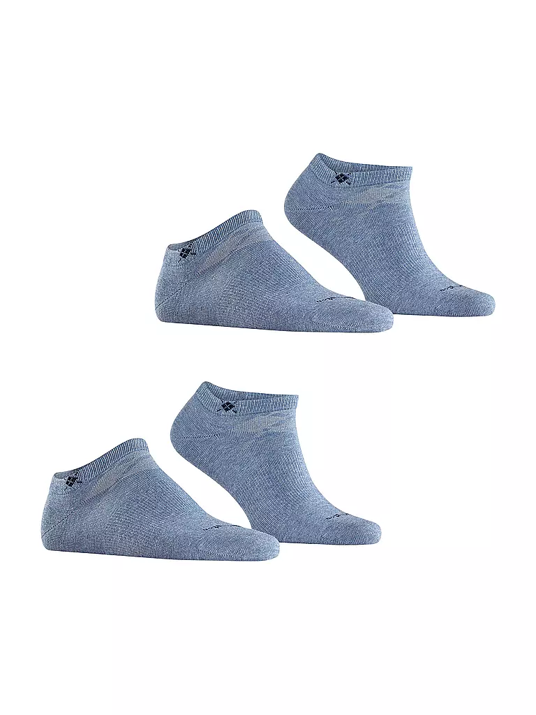 BURLINGTON | Chaussettes sneaker homme EVERYDAY, lot de 2, 40-46, jean clair | 