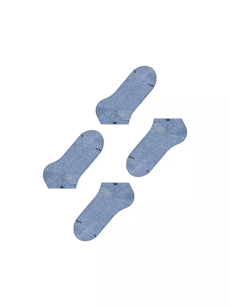 BURLINGTON | Chaussettes sneaker homme EVERYDAY, lot de 2, 40-46, jean clair | 