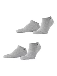 BURLINGTON | Chaussettes sneaker homme EVERYDAY, lot de 2, 40-46 sésame | Gris