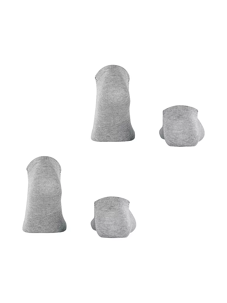 BURLINGTON | Chaussettes sneaker homme EVERYDAY, lot de 2, 40-46 gris clair | 