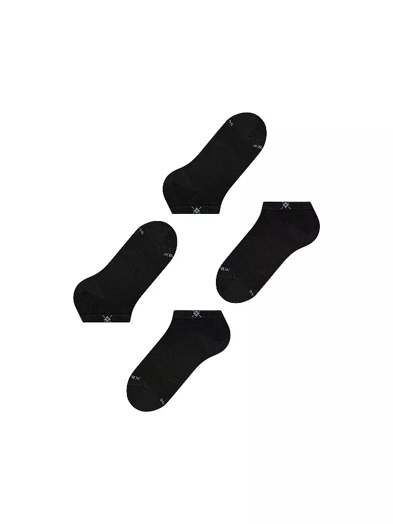 BURLINGTON | Chaussettes sneaker homme EVERYDAY, lot de 2, 40-46 noir | 