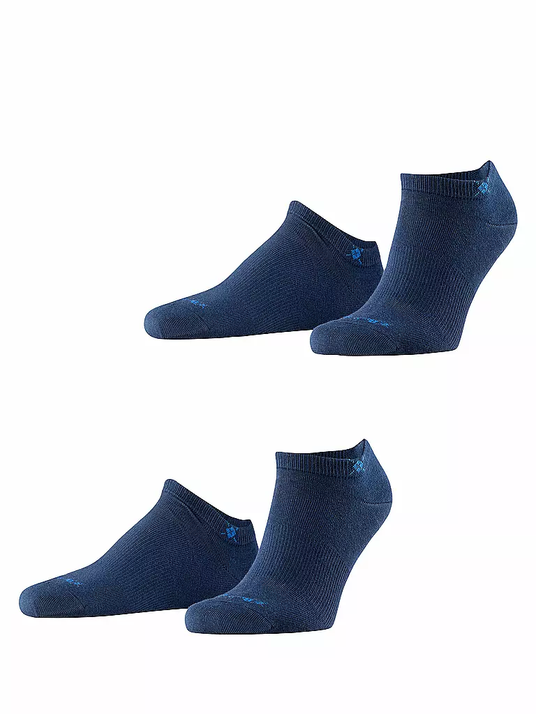BURLINGTON | Chaussettes sneaker homme EVERYDAY, lot de 2, tailles 40-46, marine | Bleu