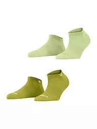 BURLINGTON | Chaussettes sneaker femme lot de 2 EVERYDAY 36-41 light jeans | Vert