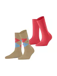 BURLINGTON | Chaussettes femme EVERYDAY, lot de 2 paires, 36-41 marine | Beige