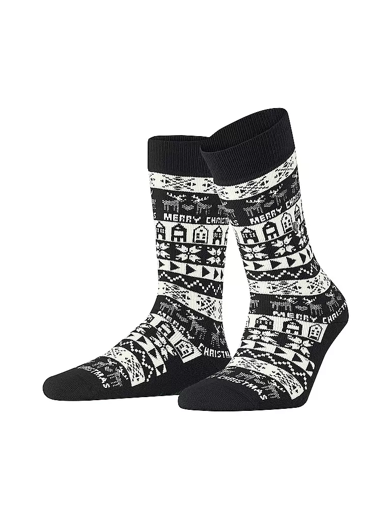 BURLINGTON | Damen Socken MERRY CHRISTMAS 36-41 black | Noir