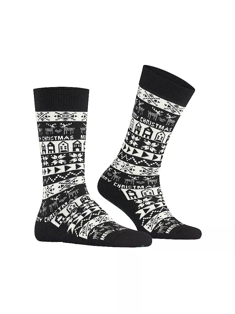 BURLINGTON | Damen Socken MERRY CHRISTMAS 36-41 black | Noir