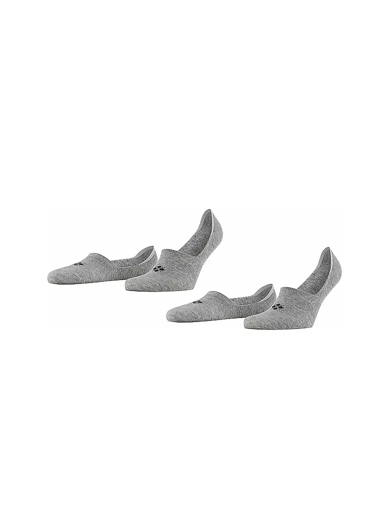BURLINGTON | Füsslinge homme EVERYDAY, paquet de 2, gris clair | hellgrau