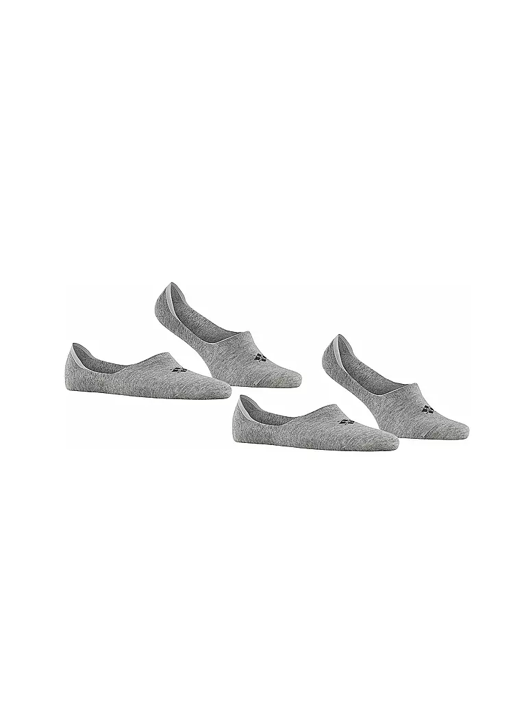 BURLINGTON | Füsslinge homme EVERYDAY, paquet de 2, gris clair | 
