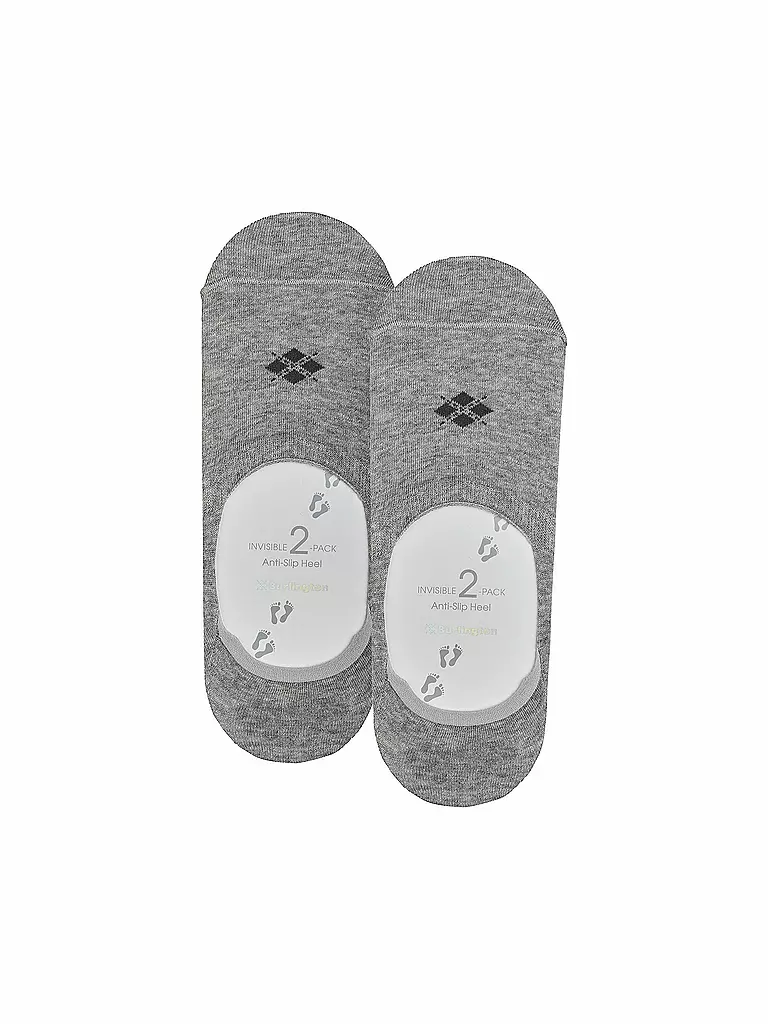 BURLINGTON | Füsslinge homme EVERYDAY, paquet de 2, gris clair | 