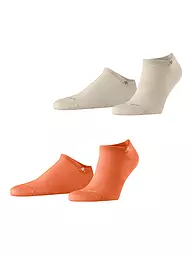 BURLINGTON | Chaussettes sneaker homme EVERYDAY, lot de 2, 40-46 sésame | Orange