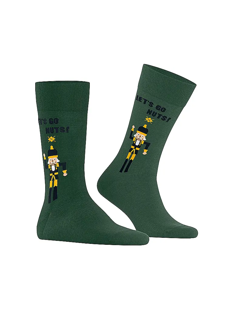 BURLINGTON | Nom du produit: Chaussettes Homme NUTTY NUTRACKER 40-46 eucalyptus | Vert