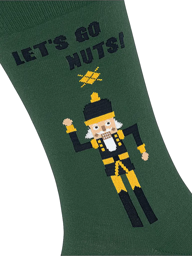 BURLINGTON | Nom du produit: Chaussettes Homme NUTTY NUTRACKER 40-46 eucalyptus | Vert