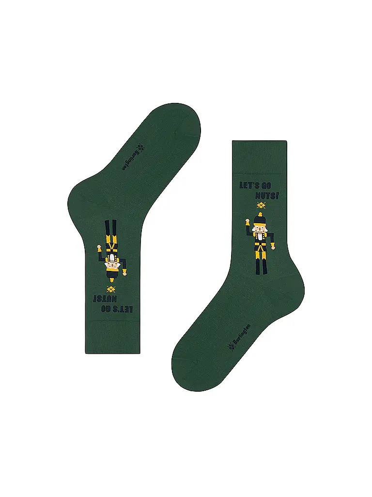 BURLINGTON | Nom du produit: Chaussettes Homme NUTTY NUTRACKER 40-46 eucalyptus | Vert