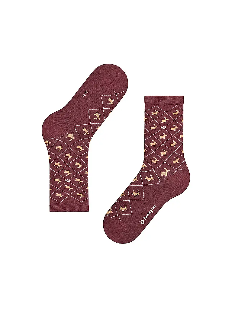 BURLINGTON | Socken REINDEER 36-41 barolo |