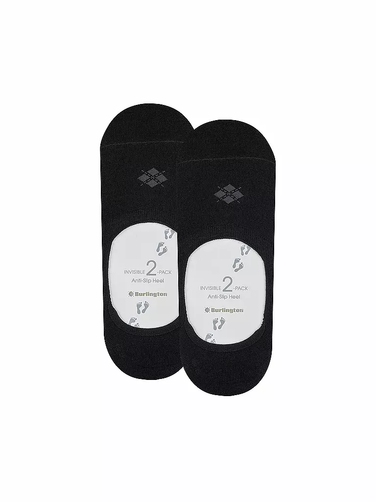 BURLINGTON | Socquettes Homme EVERYDAY, lot de 2, noir | 
