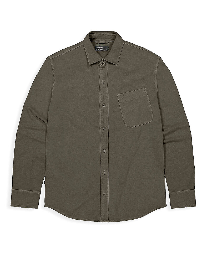 BUTCHER+OF+BLUE+Chemise+coupe+reguliere+AIDAN+marron+|+S