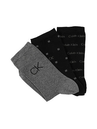 CALVIN KLEIN | Coffret cadeau de 3 paires de chaussettes combo noir