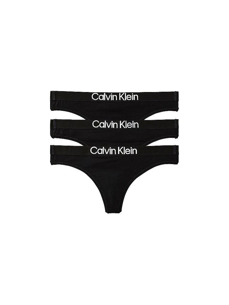 String Lot de 3 noir noir S