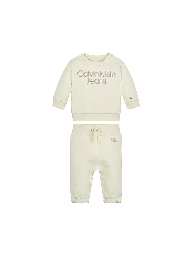 CALVIN KLEIN JEANS | Baby Set Sweater und Hose  | Beige