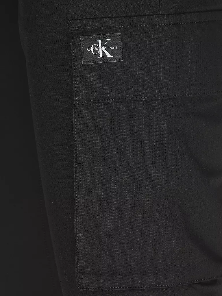 CALVIN KLEIN JEANS | Cargohose Skinny Fit | Noir